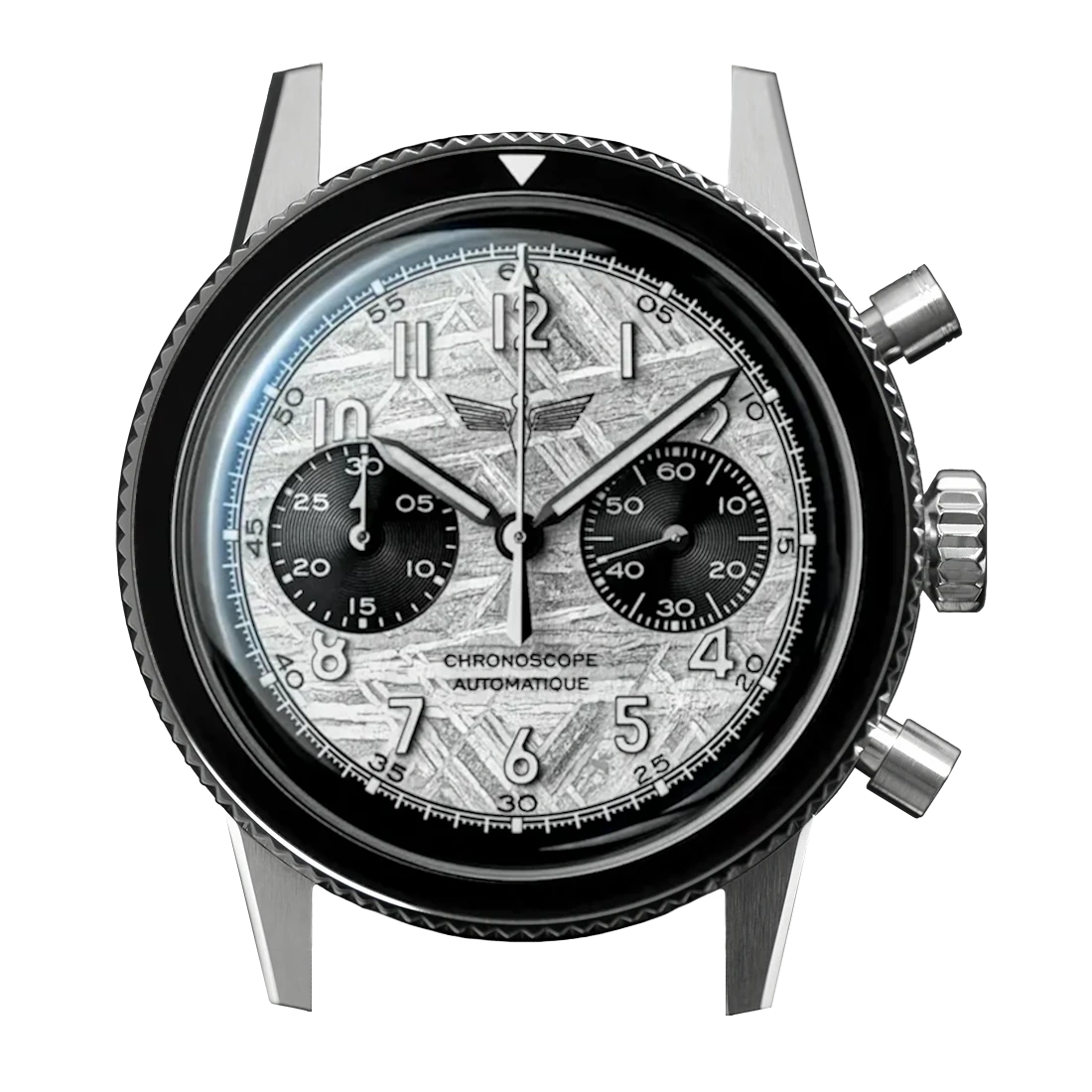 Montre Dédale Waypoint WP-01 Sidus de face, cadran en véritable météorite
