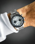 WP-01 PAPA - Cadran argenté et émaillé - bracelet WingSteel en acier inoxydable 316L | DEDALE watches