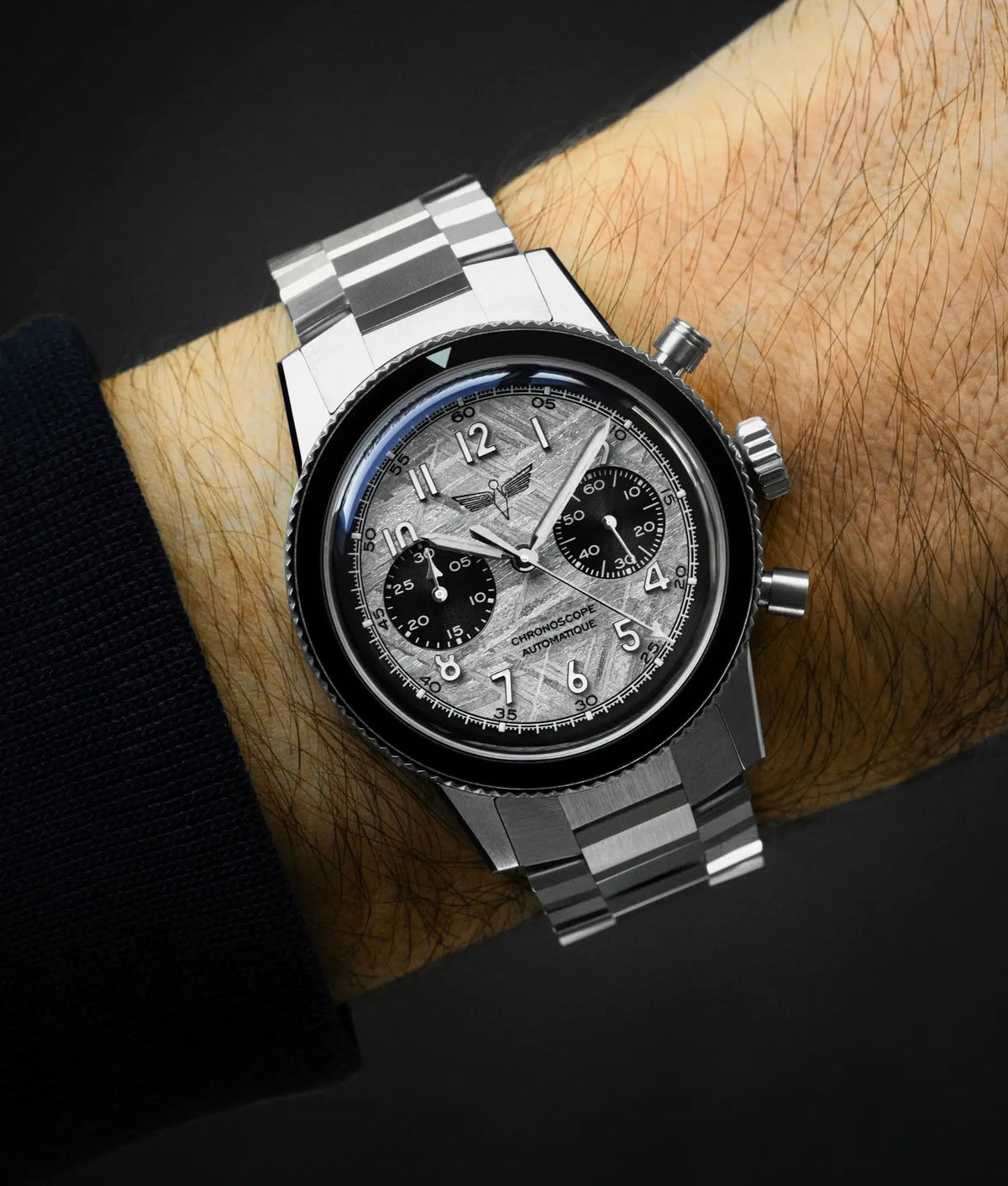 WP-01 SIDUS - Montre automatique cadran météorite - bracelet WingSteel en acier inoxydable 316L