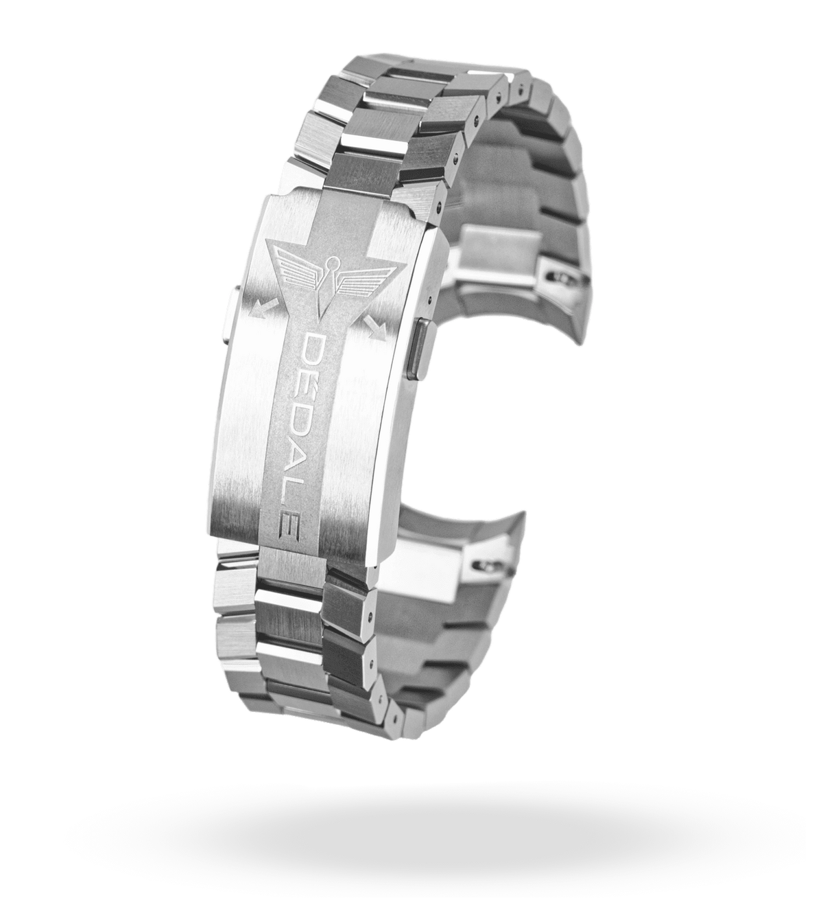 Bracelet de montre Dédale en acier inoxydable brossé et poli, caractère et singularité