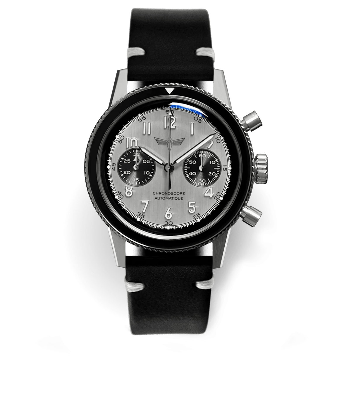 WP-01 PAPA chronographe aviation, mouvement automatique, assemblé en France | Dédale Watches