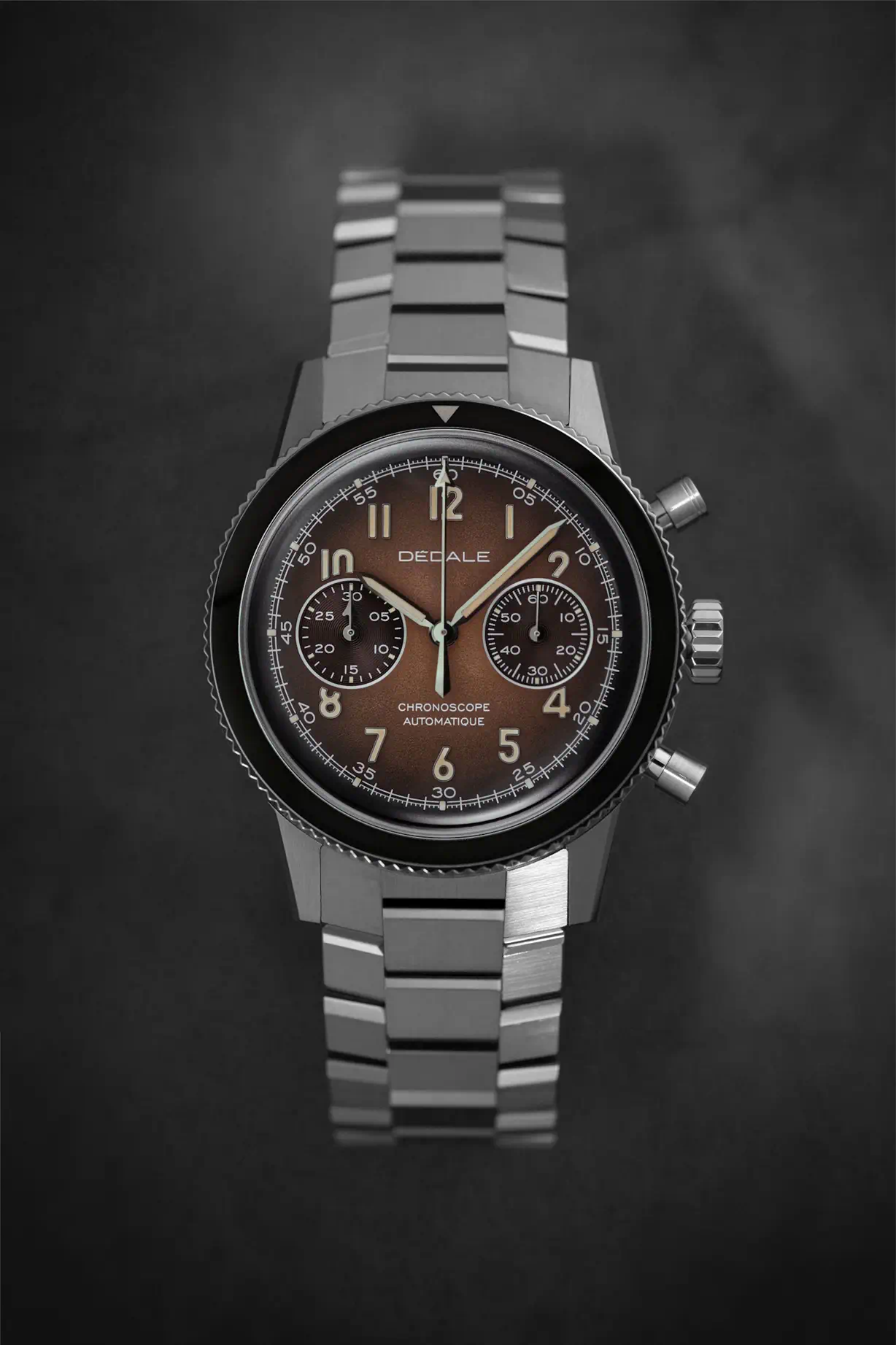 Montre chronographe français automatique de pilote vintage