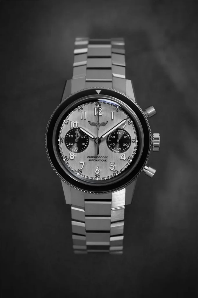 Montre française chronographe automatique aviation