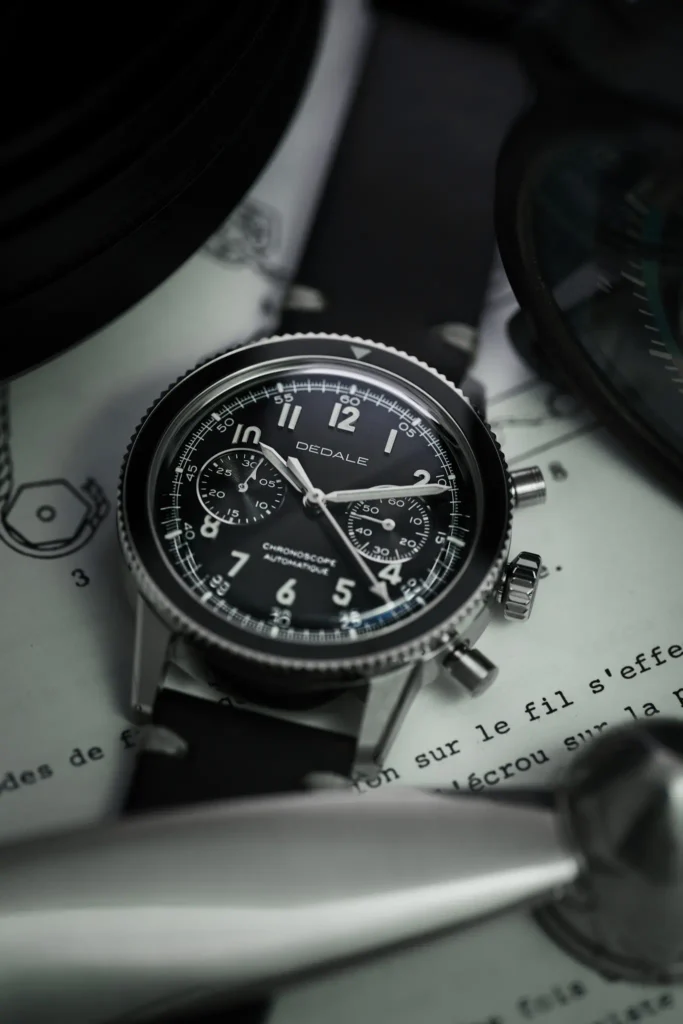 Montre aviation de pilote chronographe automatique