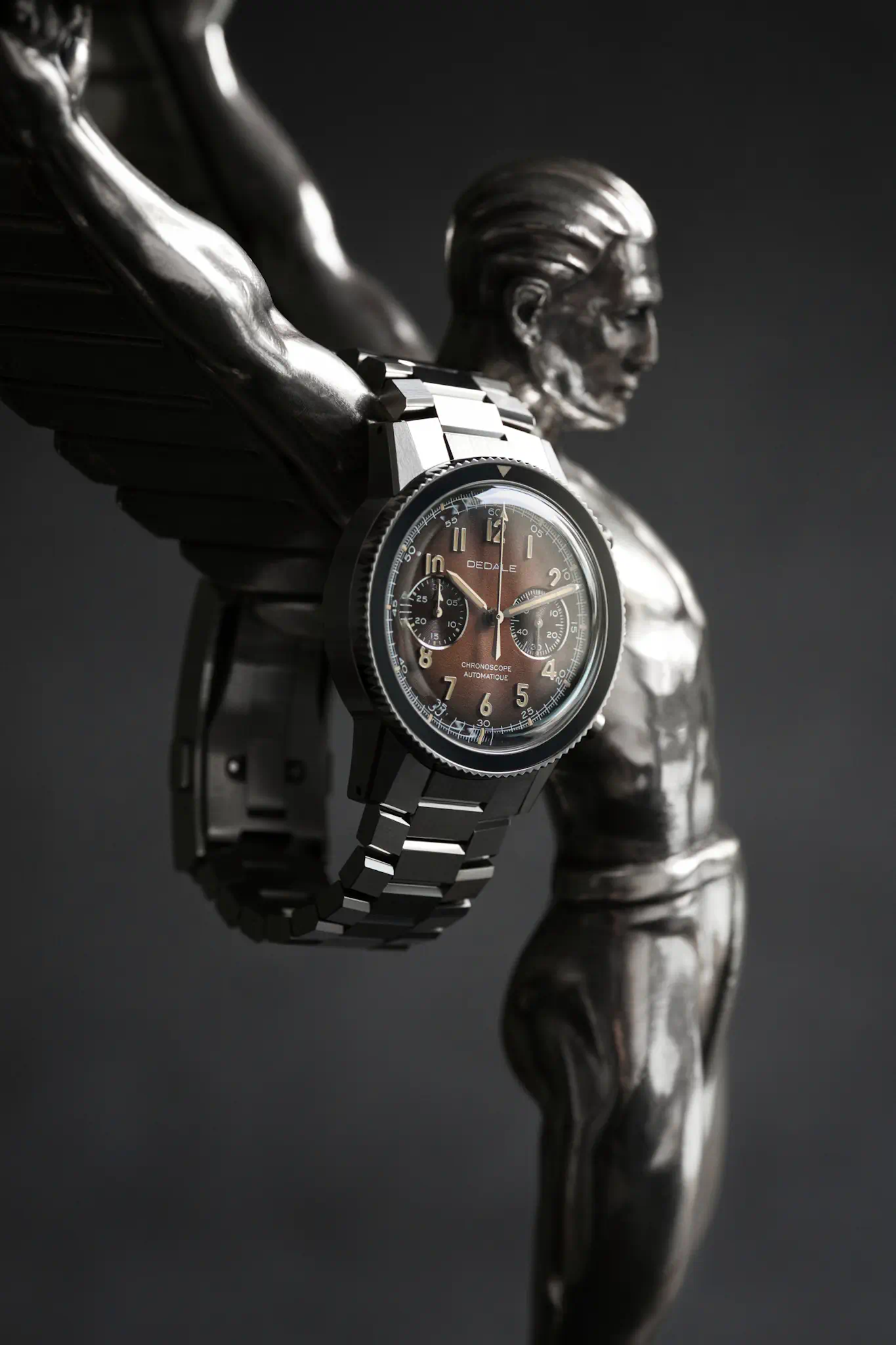 Chronoscope français chronographe mécanique à remontage automatique vintage