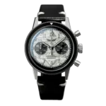 Montre chronographe automatique français de pilote avec cadran en météorite