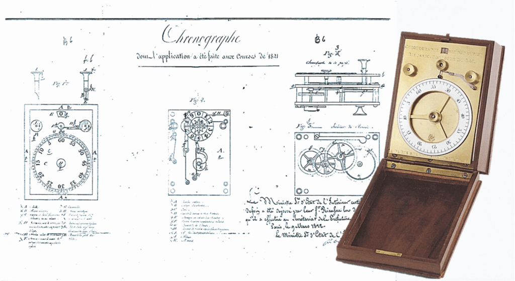 Chronographe Rieussec et brevet d'invention 1821
