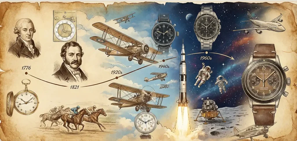 Histoire chronographe et chronoscope